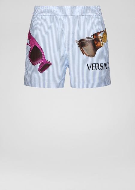 Versace Medusa Biggie Print Cotton Shorts Herr - 213560MTW